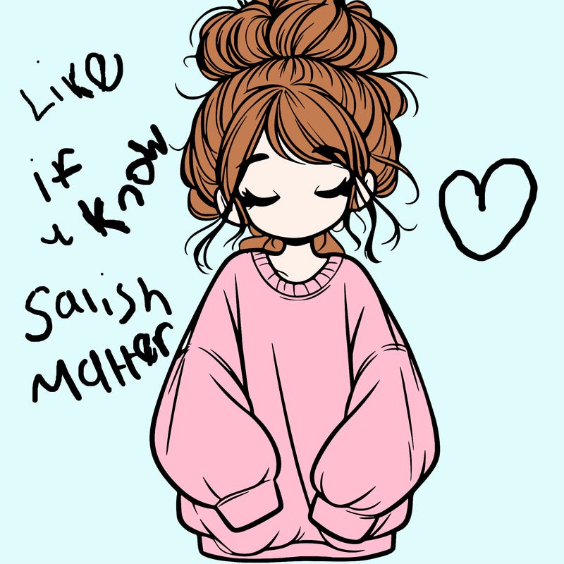 girl with baggy sweatshirt and messy bun