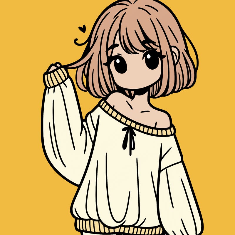 girl in baggy sweater hanging off her shoulder