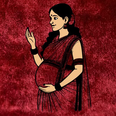 a woman who is pregnant in india realistic