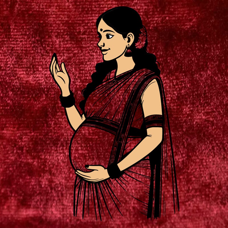 a woman who is pregnant in india realistic