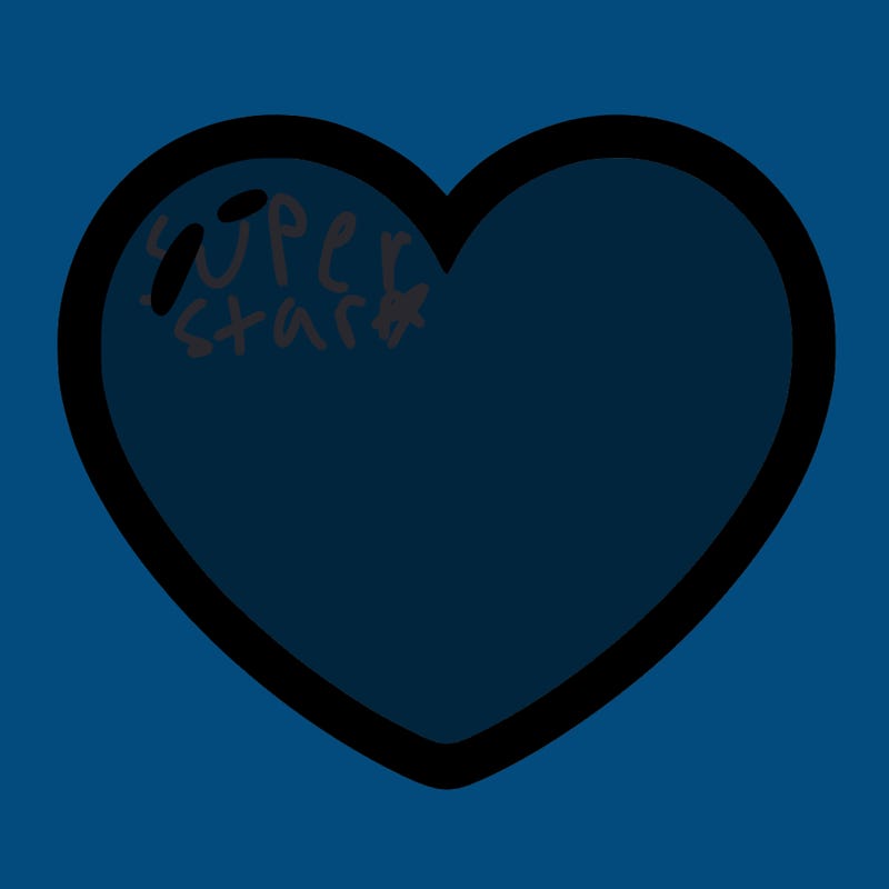 a blank heart