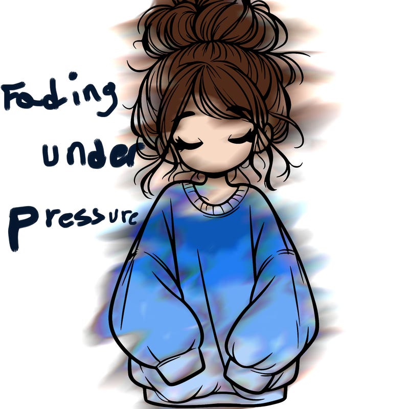 girl with baggy sweatshirt and messy bun