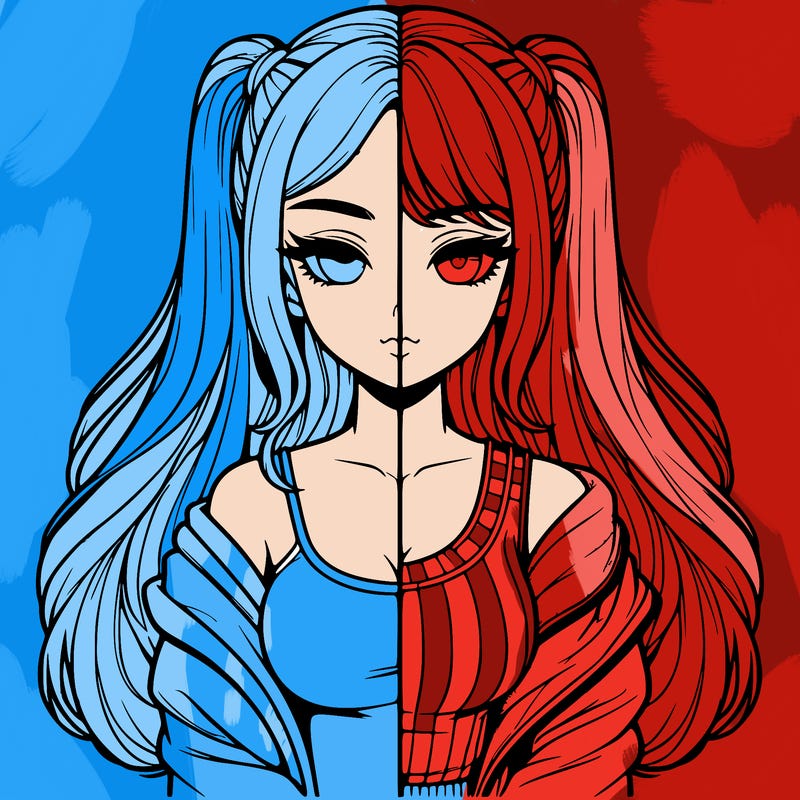 realistic girl split