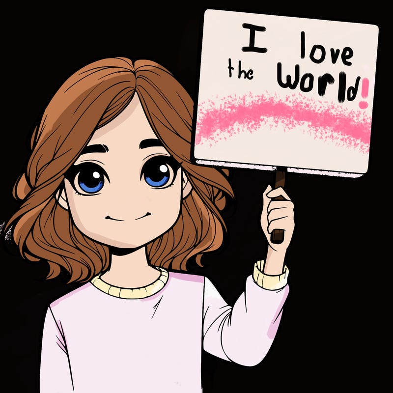 realistic girl holding up a sign