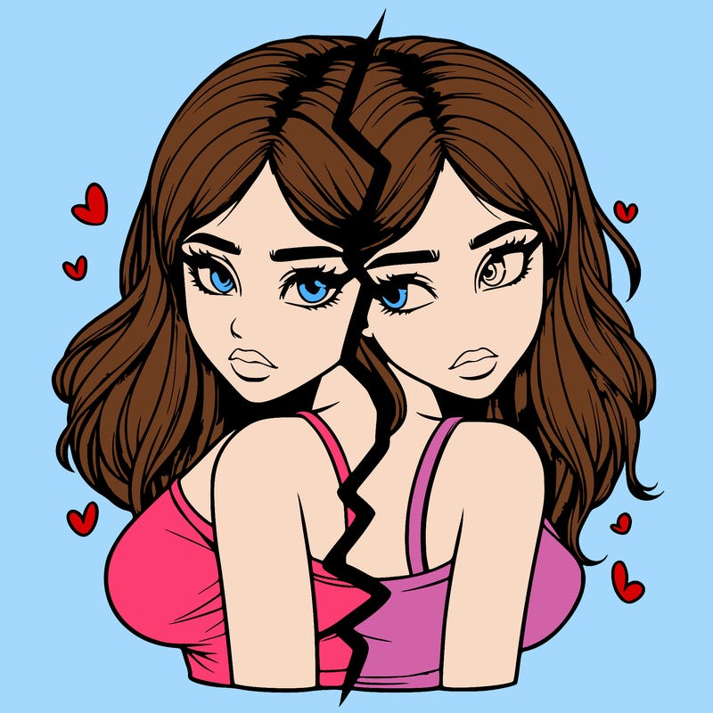 realistic girl split