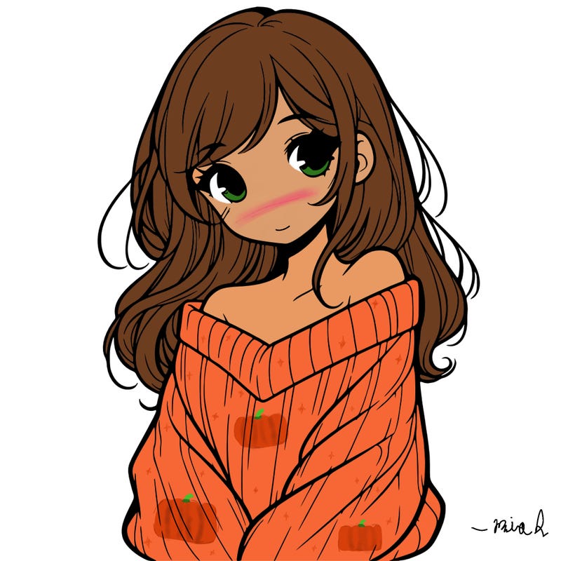 shy pretty girl wearing a sweater that is falling off one shoulder portrait