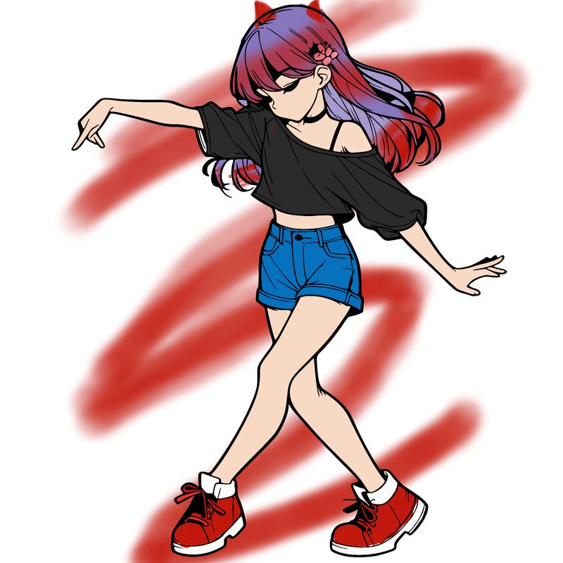 realistic girl danceing
