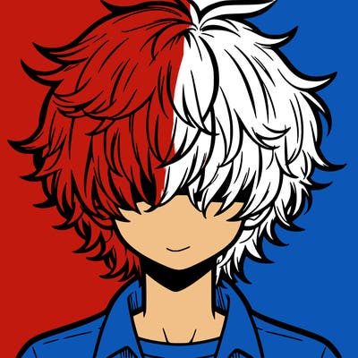 manga boy fluffy hair covering his eyes