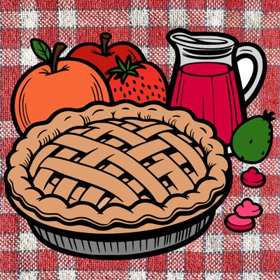 a pie of food