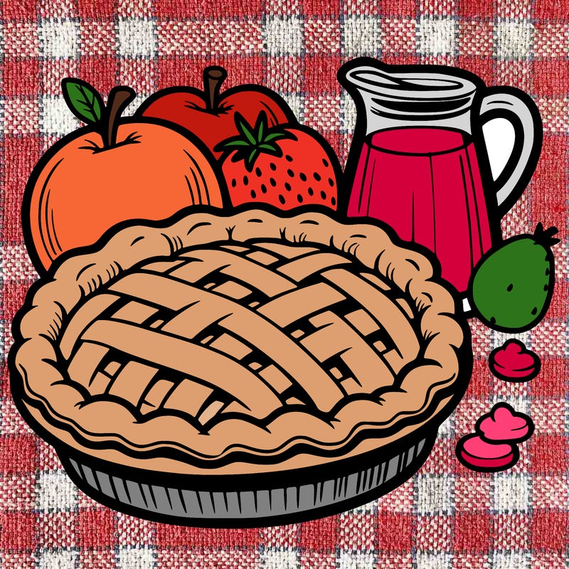 a pie of food