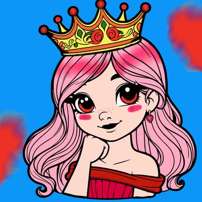 a realistic princess with a realistic crown