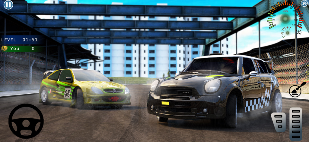 Drift Car Game x Burnout King - 3Dレーシングシミュレーターゲームの都市のアスファルトトラックでドリフトする2台のカスタマイズされたスポーツカー