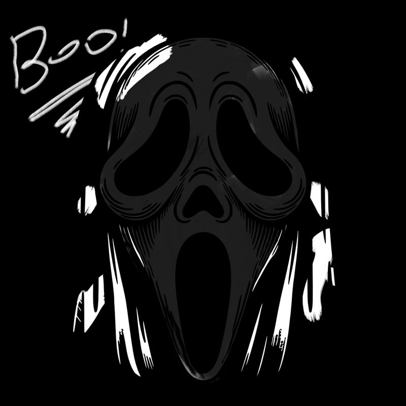 detailed ghostface mask