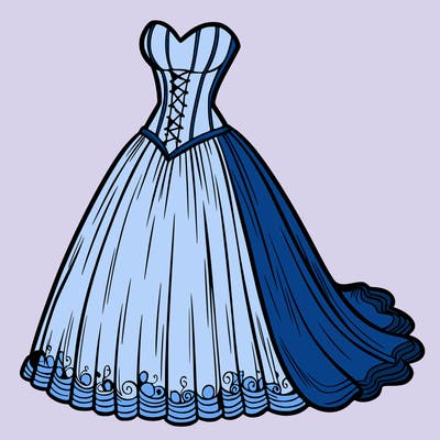 wedding dress-corset and a long and flowy skirt