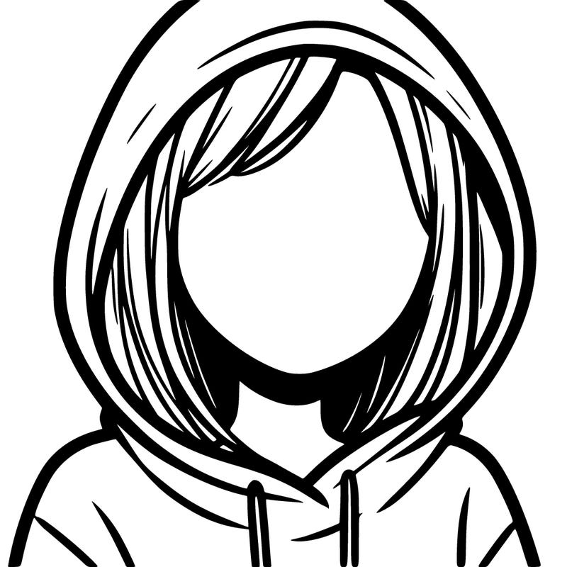 faceless girl in hoodie