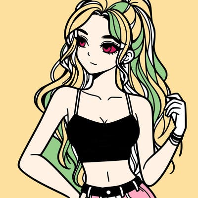 girl in crop top