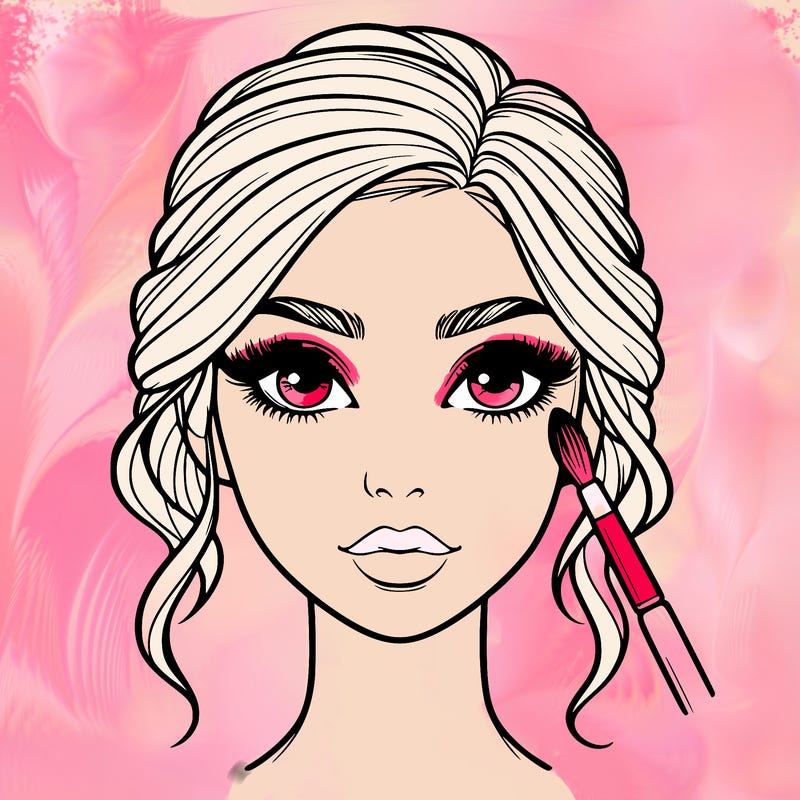 realistic person with makeup