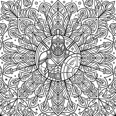 Unleash your creativity with this striking Goliath Mandala coloring page, specifically designed with clear, bold lines perfect for seniors. This intricate design combines the legendary Philistine warrior with a beautiful symmetrical pattern, offering a rewarding and relaxing coloring experience.