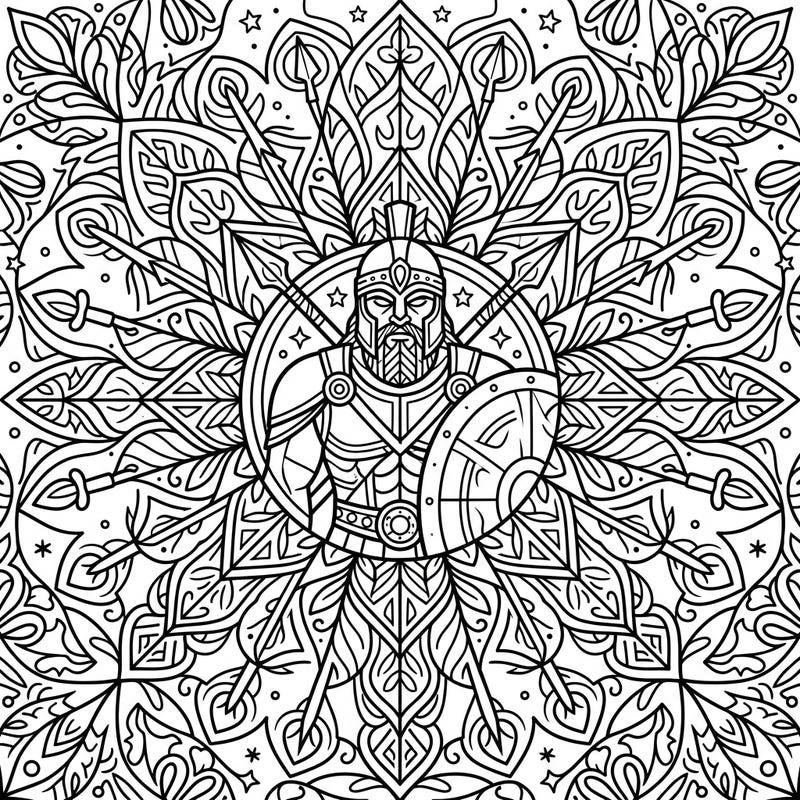 Unleash your creativity with this striking Goliath Mandala coloring page, specifically designed with clear, bold lines perfect for seniors. This intricate design combines the legendary Philistine warrior with a beautiful symmetrical pattern, offering a rewarding and relaxing coloring experience.