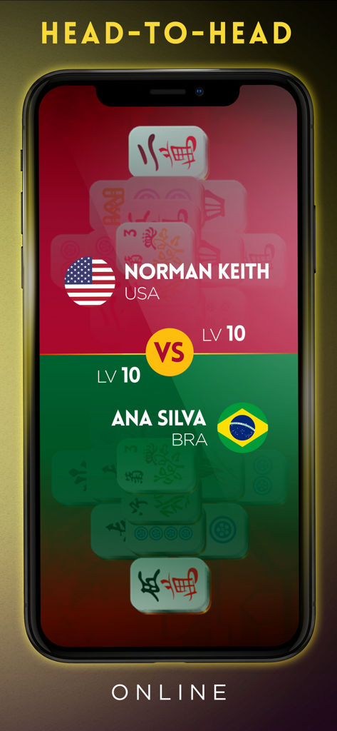 Mahjong Gold - Majong Master - Online-Multiplayer-Modus Kopf an Kopf in Mahjong Gold.