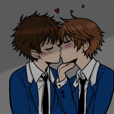 kissing anime