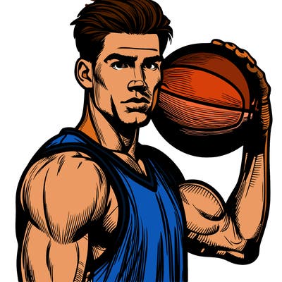 realistic basketball player