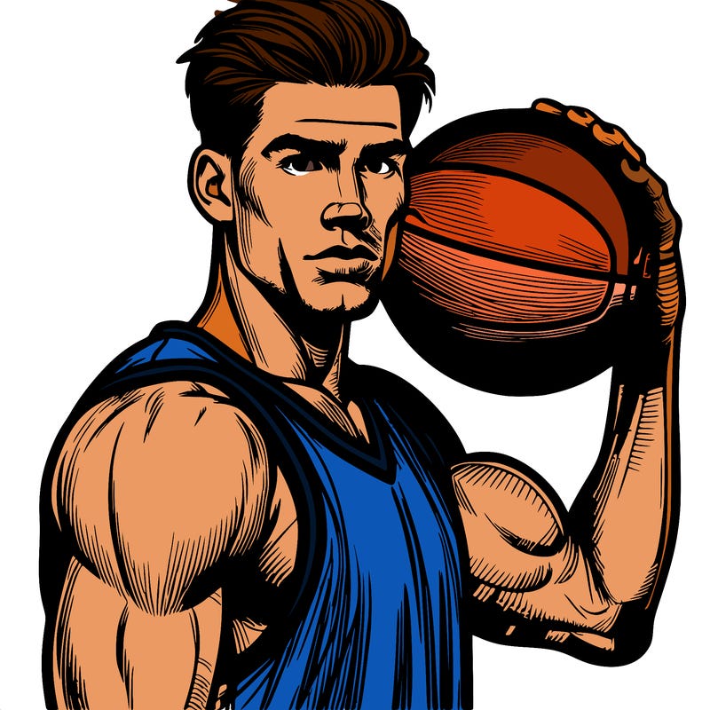 realistic basketball player
