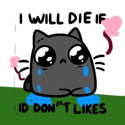 a cat that will die if we don’t get 10 likes