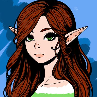 elf girl realistic dark fantasy