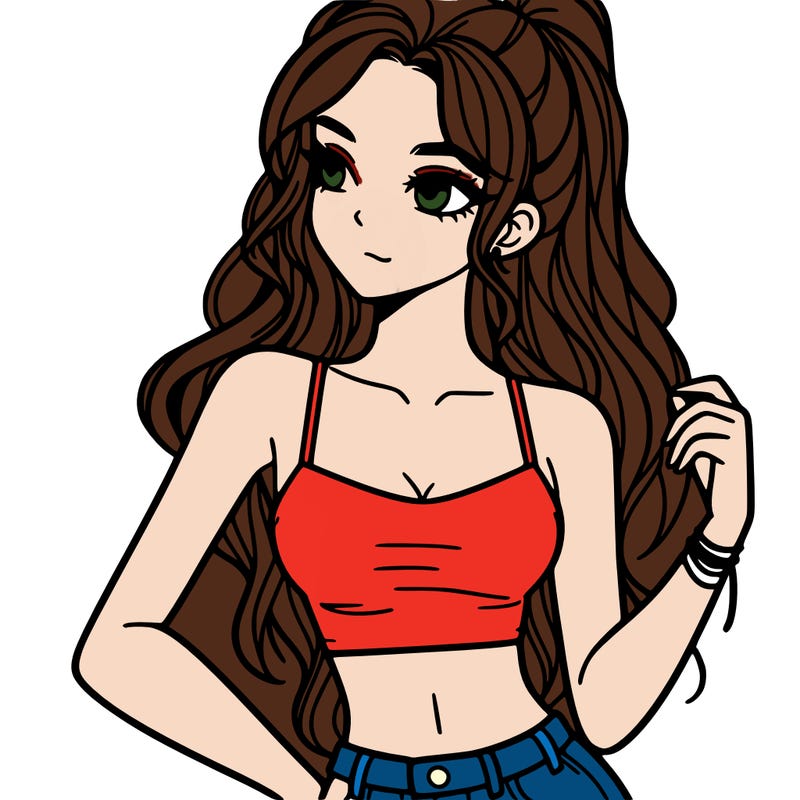 girl in crop top