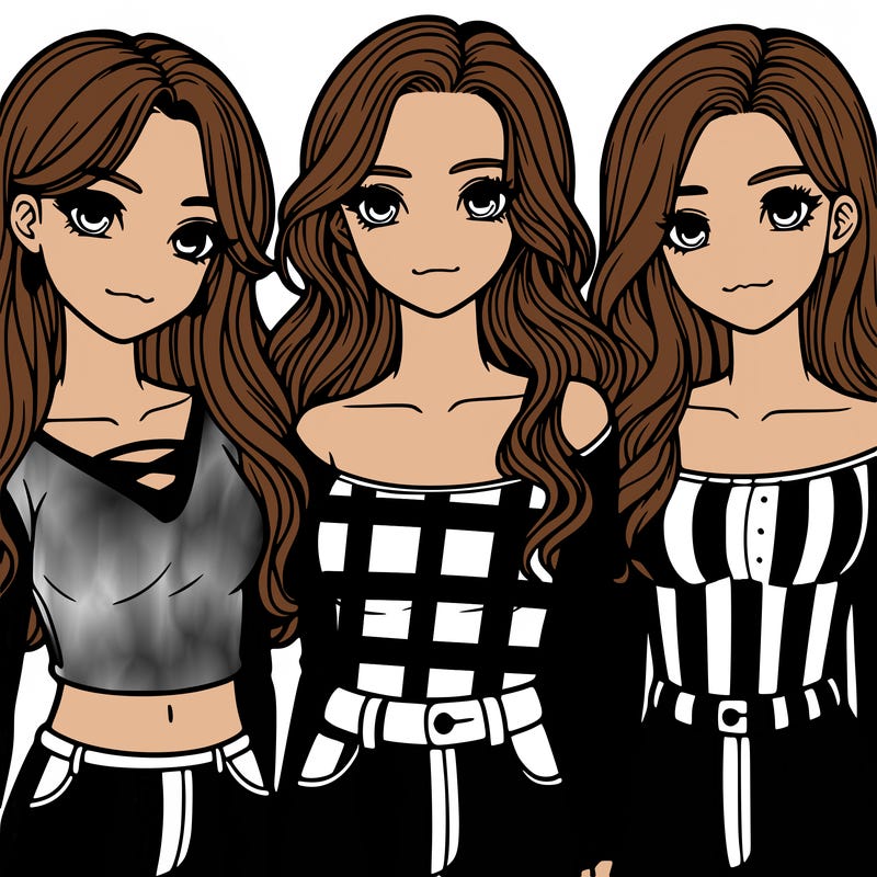 a group of realistic girls