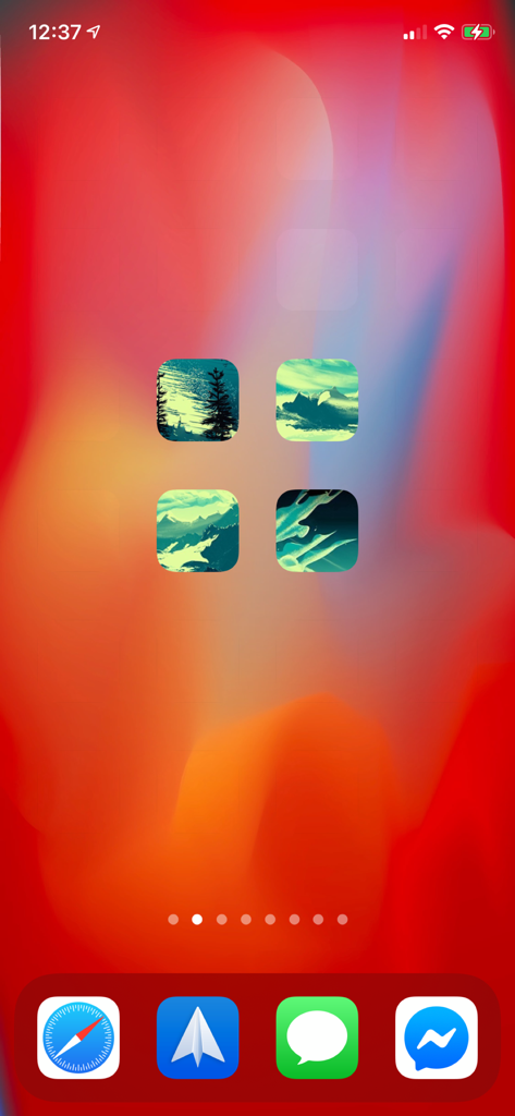 Custom iPhone home screen with aesthetic icons and a minimalist layout