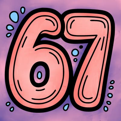 the number 67