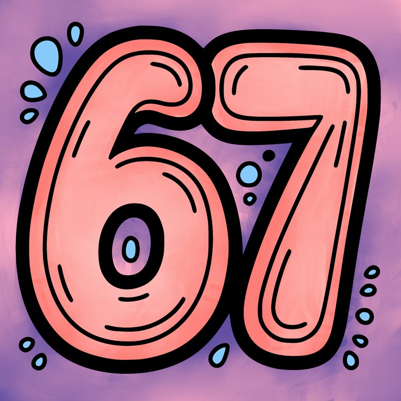 the number 67