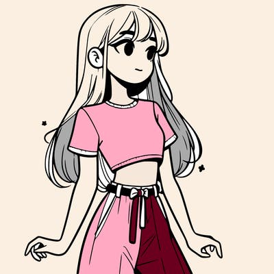 girl in a cute crop top