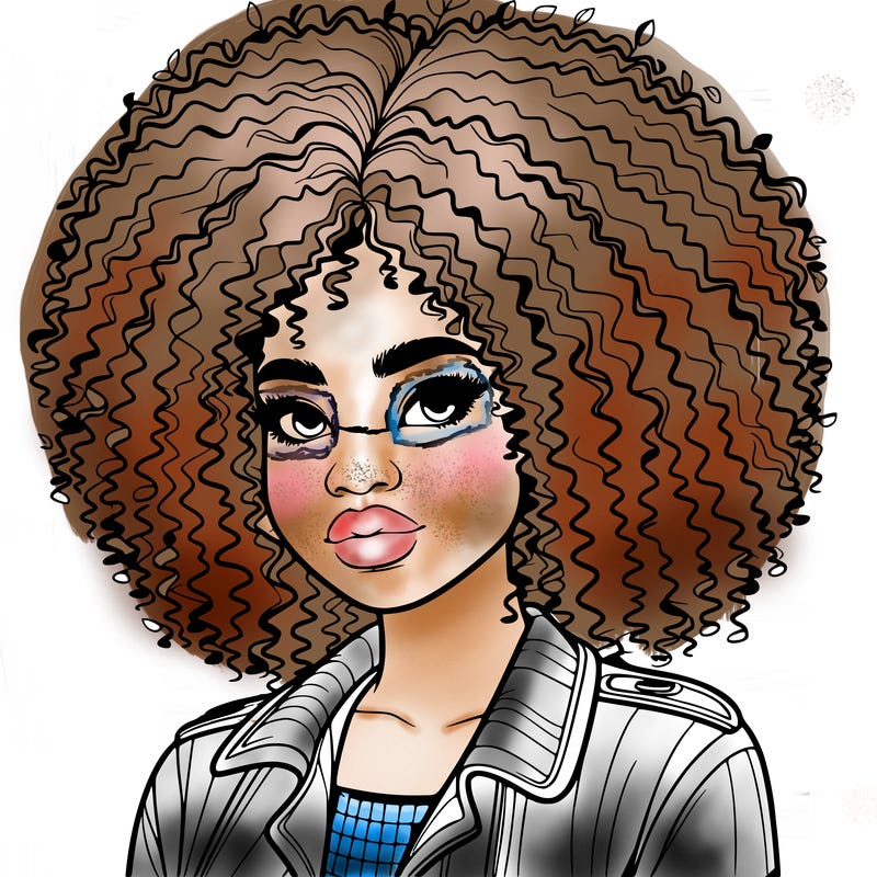 realistic afro american girl