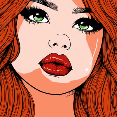 really realistic girl with lips