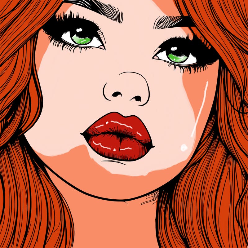 really realistic girl with lips