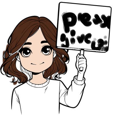 realistic girl holding up a sign