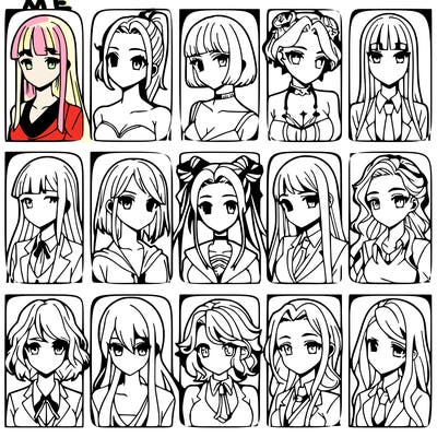 girls that look diffrent anime