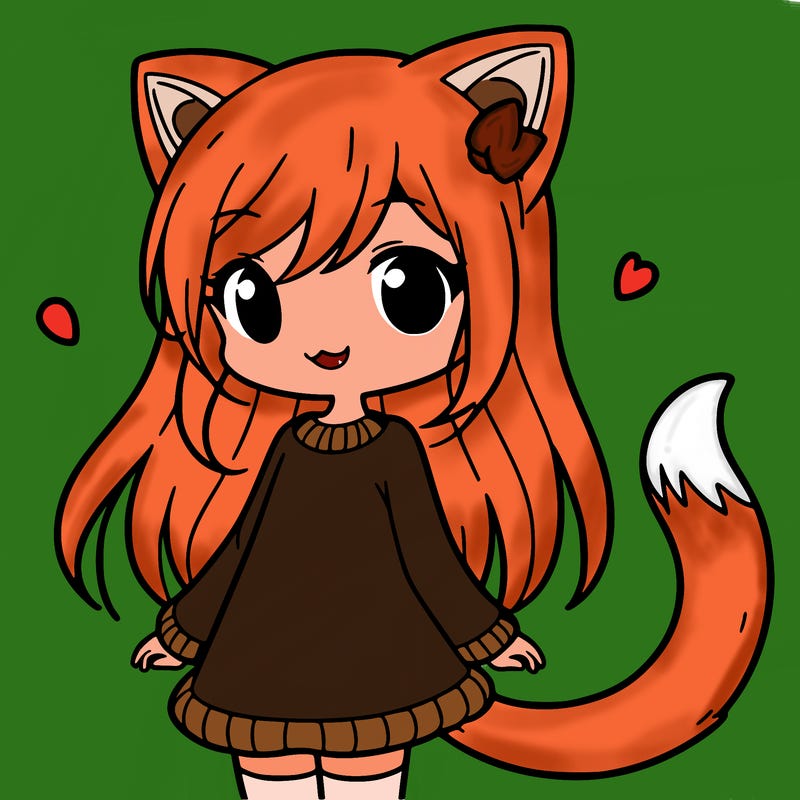 girl with cat ears and tail