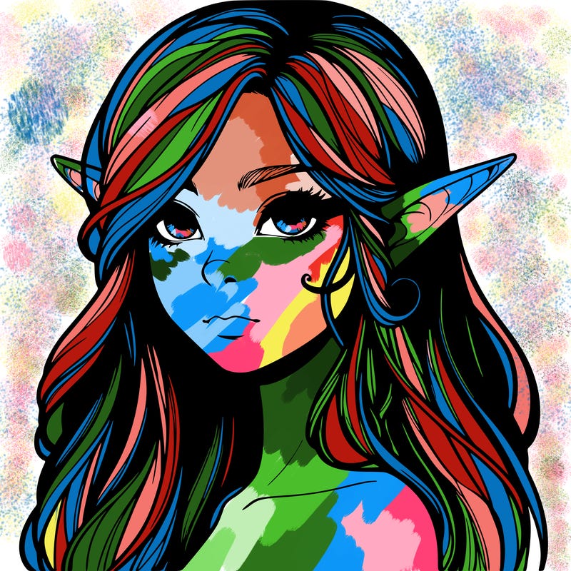 elf girl realistic dark fantasy