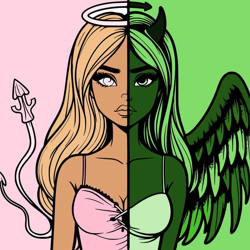 devil vs angel realistic girl
