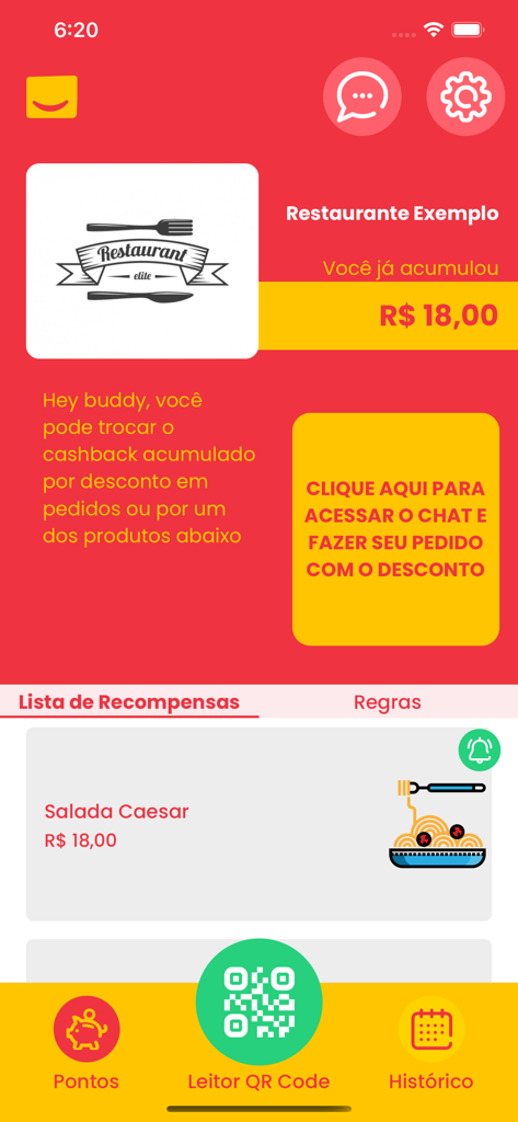 Buddy Box - Buddy Box app screenshot showing accumulated cashback balance and a list of food rewards