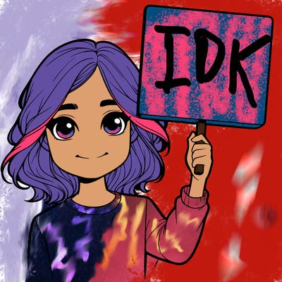 realistic girl holding up a sign