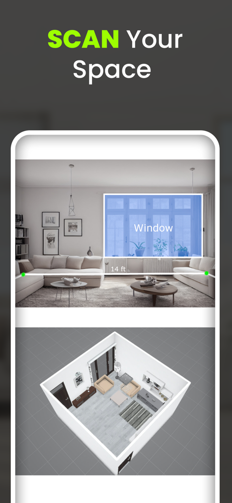 Home Design 3D : Designverse - Escaneo de una habitación para crear un plano de planta 3D en la aplicación Designverse