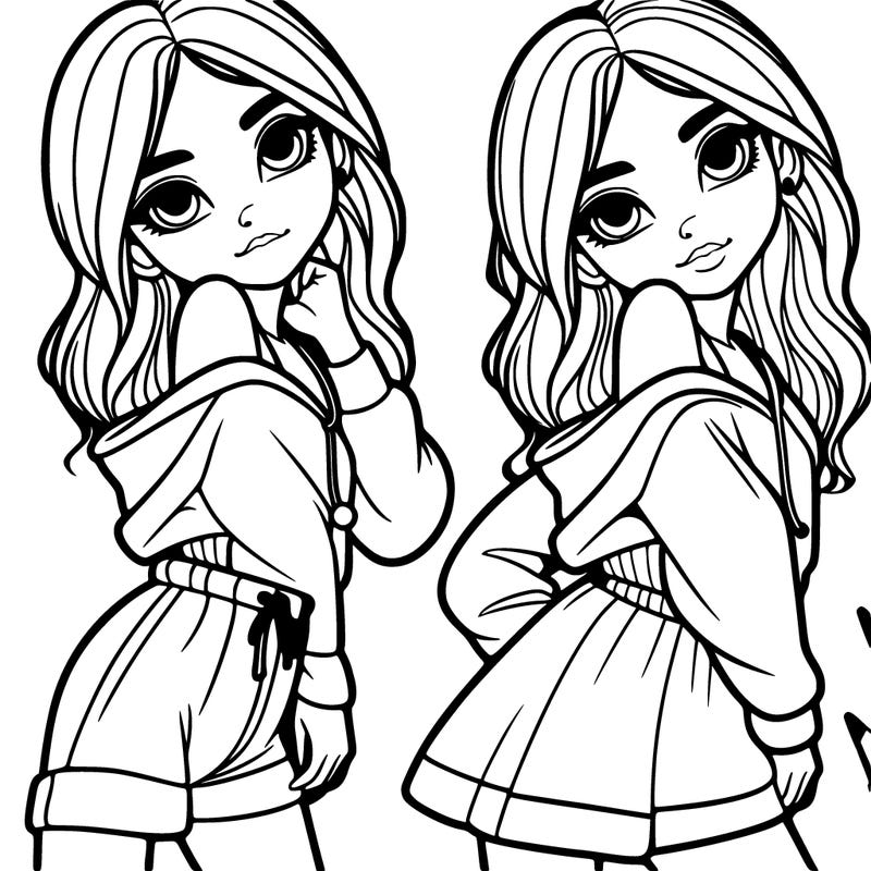 girl, posing, looking at viewer