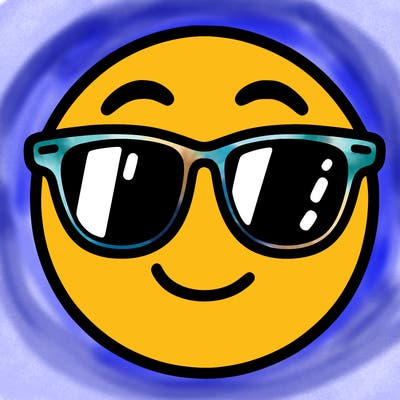 emoji with sunglasses