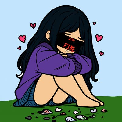 a girl after a breakup