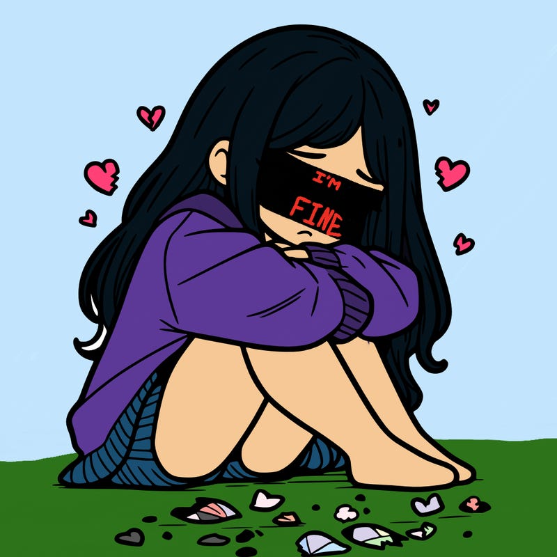 a girl after a breakup